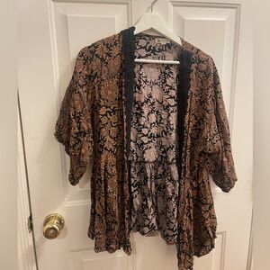 Cotton candy kimono-style sweater